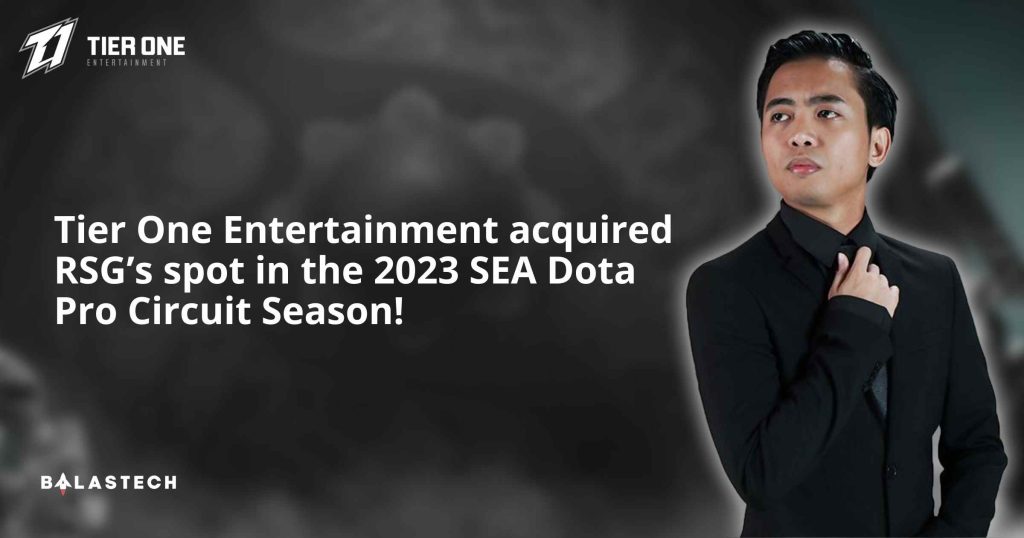 Tier One Entertainment has acquired RSG’s spot in the 2023 SEA Dota Pro Circuit Season!