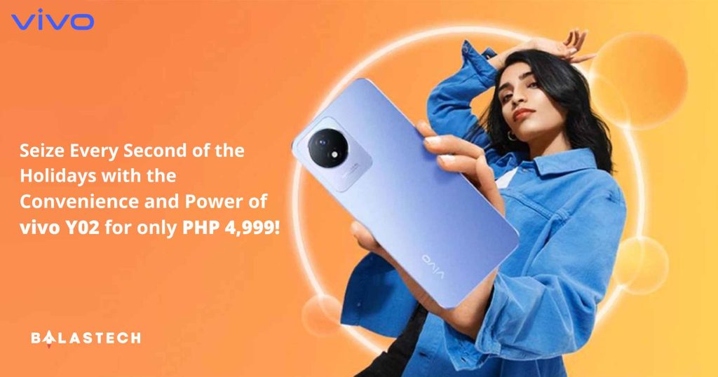 Seize Every Second of the Holidays with the Convenience and Power of vivo Y02 for only PHP 4,999! vivo Y02