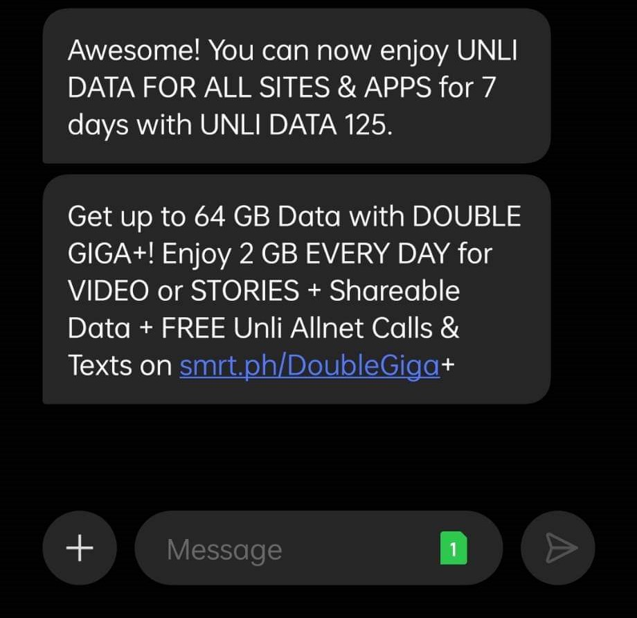 UNLI DATA 125