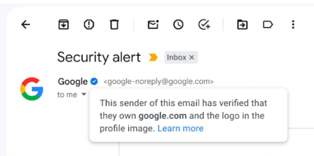 Gmail Blue Verified Check