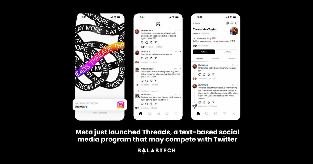 Meta just launched the new Threads, a text-based social media program that may compete with Twitter