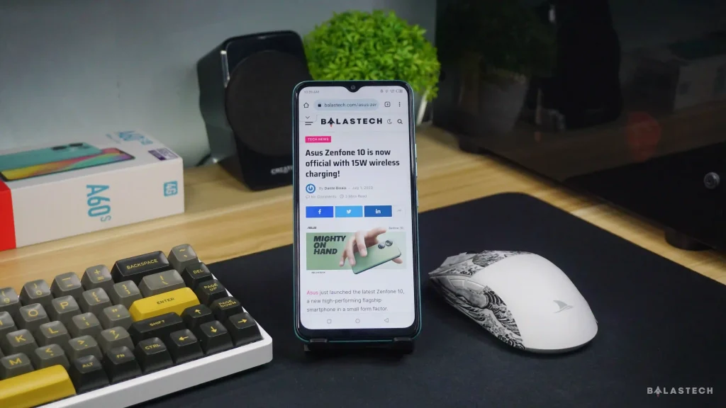 itel A60s 4G display