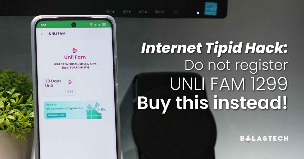 Internet Tipid Hack: Do not register UNLI FAM 1299 buy this instead! Internet Tipid Hack Buy this instead of registering UNLI FAM 1299!