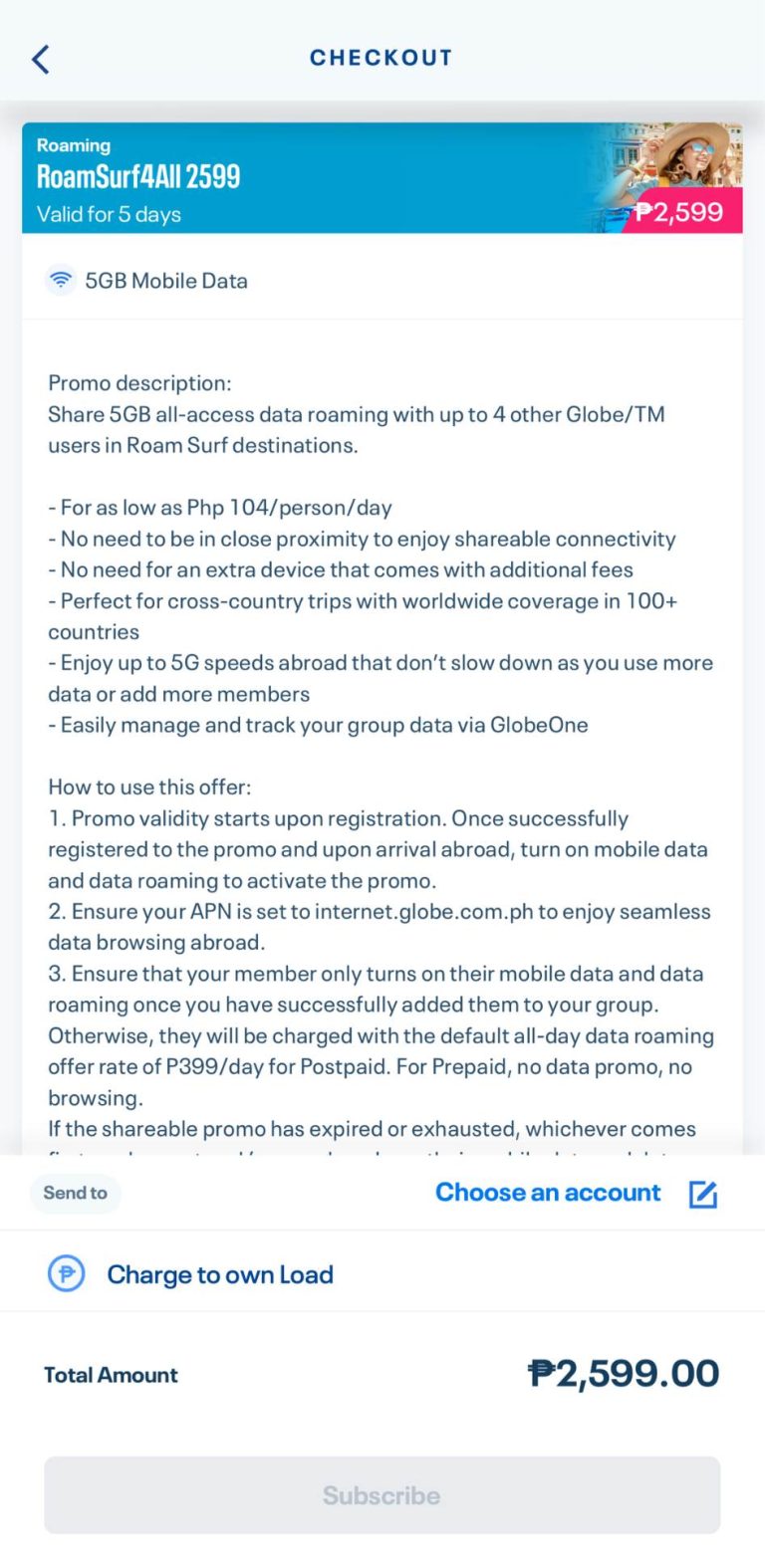 Globe Roam Surf4All available in over 100 countries