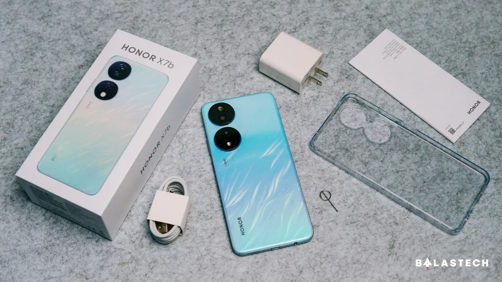 HONOR X7b Box and Accessories
