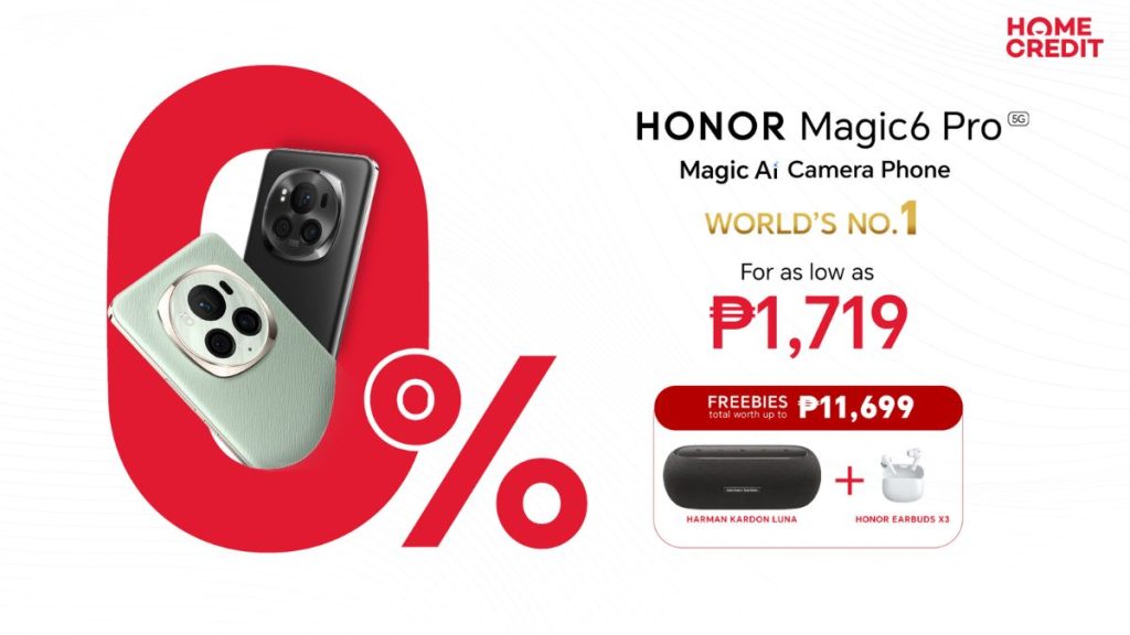 Get your first dibs on HONOR Magic6 Pro for only Php 59,999 with FREEBIES worth Php 11,699 when you avail during the Pre-Order Sale from May 8 to May 17!
