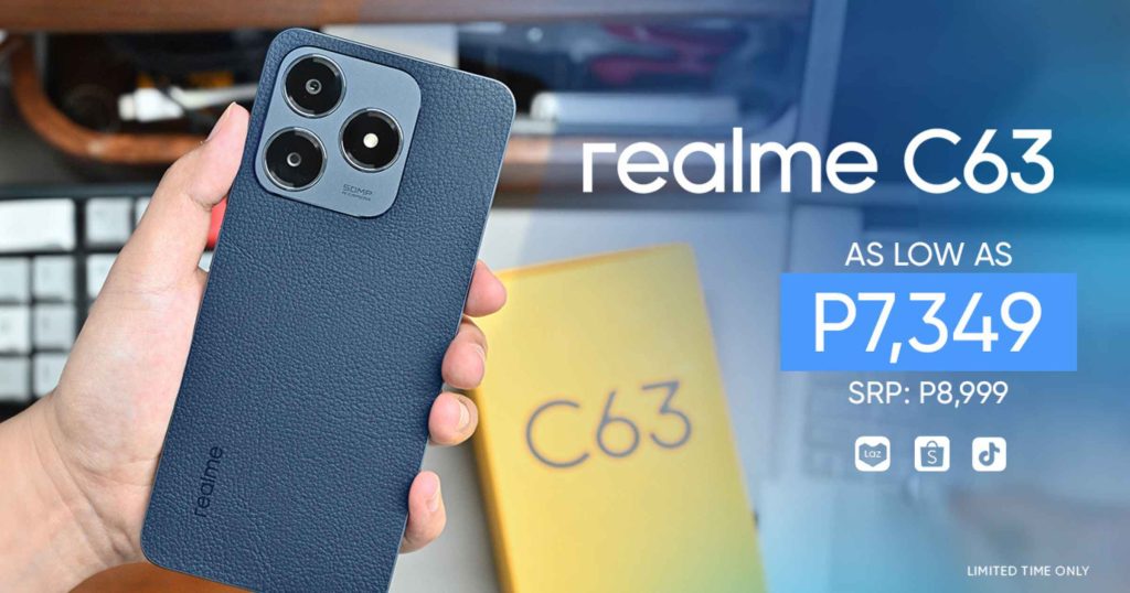 The stain and scratch resistant realme C63 is now available for P8,999 realme C63 Launch