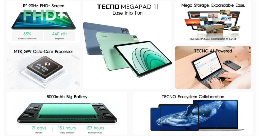 TECNO MEGAPAD 11 is now available in the Philippines