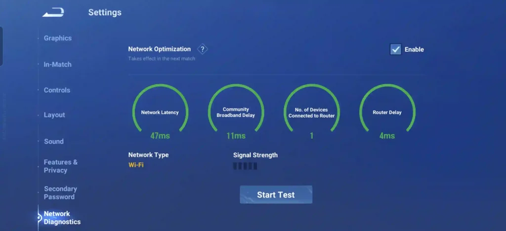 Honor of Kings Network Test