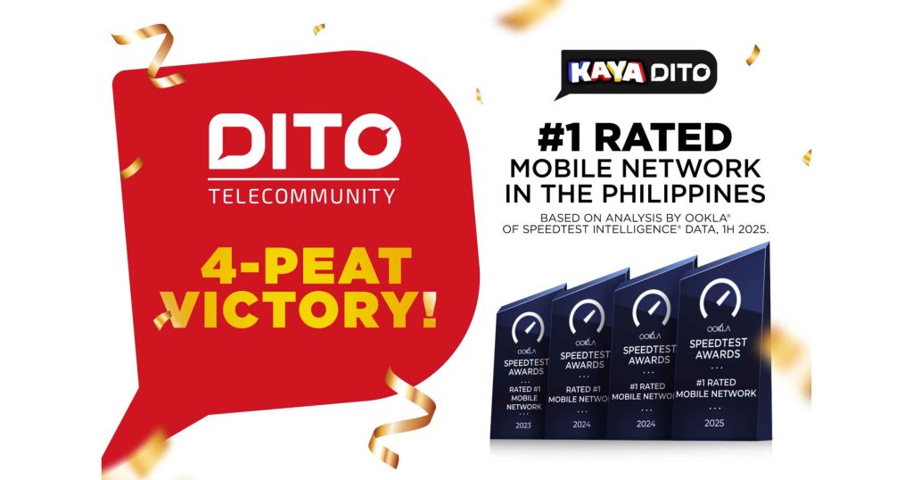 DITO tops Ookla report for the 4th time in a row DITO tops Ookla report for the 4th time in a row