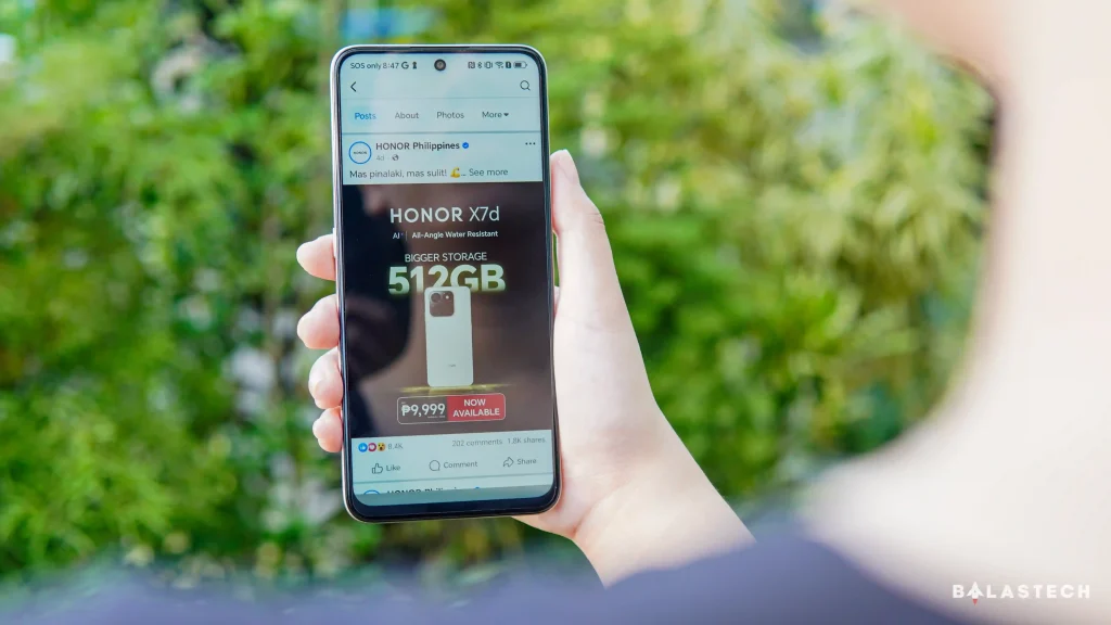 HONOR X7d Display
