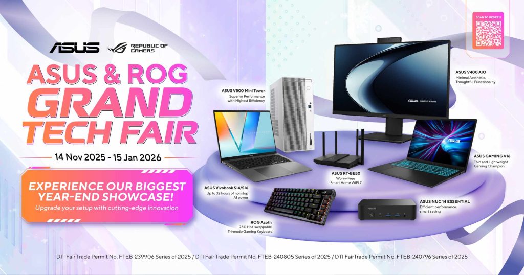 ASUS ROG Grand Tech Fair 2025 Kicks Off with Discounts, Rebates, and a Mio Fazzio Raffle Innovate and Upgrade at the ASUS ROG Grand Tech Fair 2025!