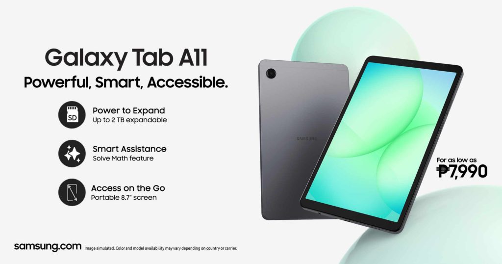 Samsung Galaxy Tab A11 is now official, starts at ₱7,990 Holiday Mode On Discover Your Most Accessible Fun and Everyday Ease with the Galaxy Tab A11