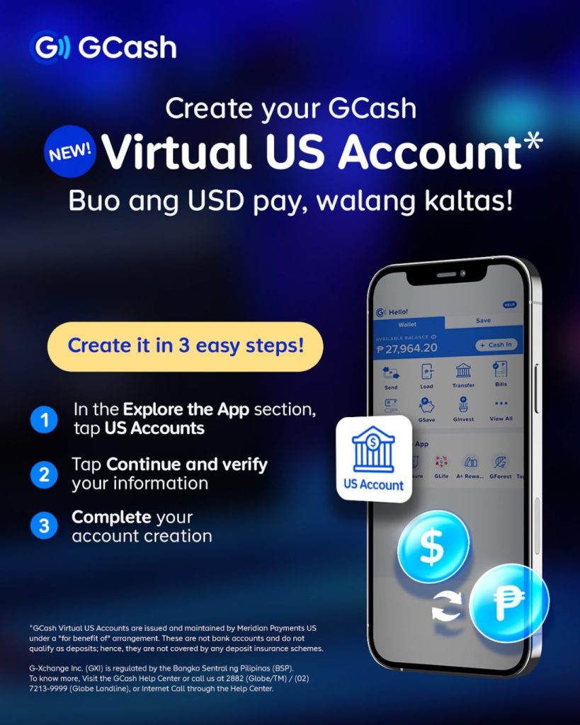 GCash introduces Virtual US Account to help freelancers manage USD earnings