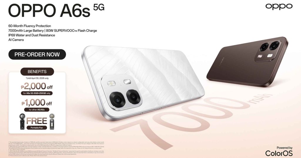 OPPO A6s 5G is now available for pre-order in the Philippines
