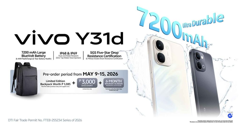 vivo Y31d launches in the Philippines with massive 7200mAh battery and military-grade durability