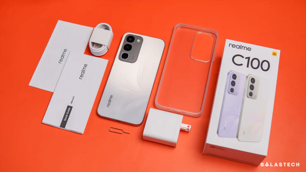 realme C100 box and accessories