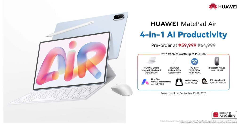 HUAWEI MatePad Air Now Available for Pre-Order, Starts at ₱59,999