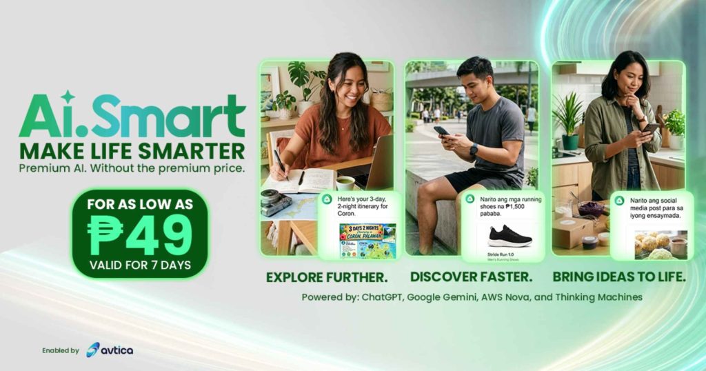 Smart’s AI.Smart combines multiple AI models in one platform, with access starting at ₱49 for Smart and TNT subscribers.