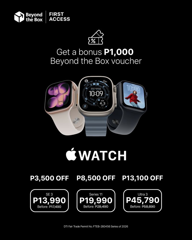 Apple Watch SE 3, Series 11 and Ultra 3 opening prices at Beyond the Box Robinsons Gapan