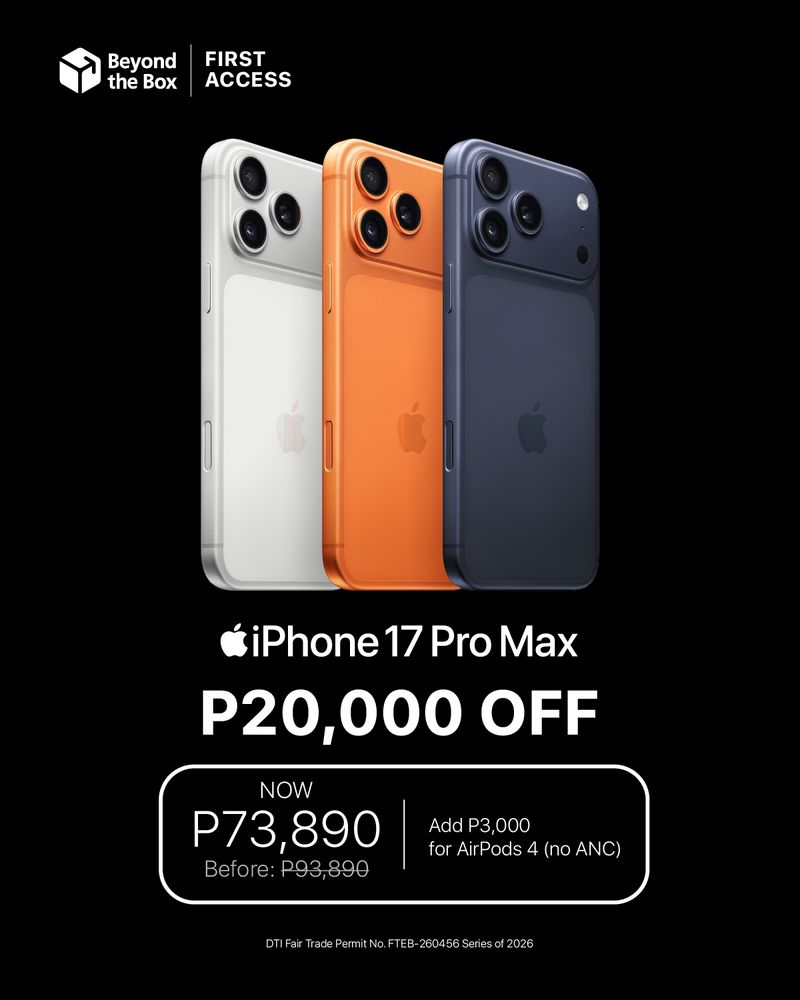 iPhone 17 Pro Max at P73,890 during the Beyond the Box Robinsons Gapan opening weekend