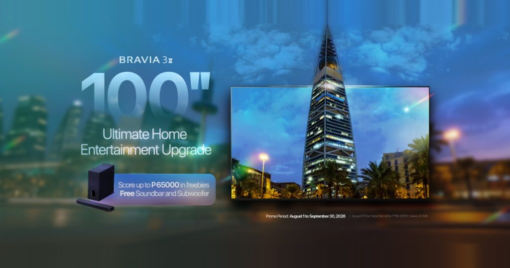 Sony BRAVIA 3 II 100-inch early bird promo with free soundbar and subwoofer in the Philippines