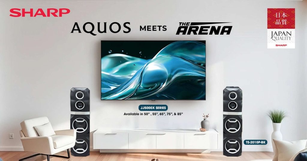 Sharp Launches AQUOS JJ5000X 4K Google TV and The Arena Tower Speaker