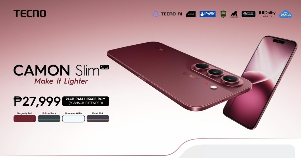 TECNO CAMON Slim 5G Opens Pre-Orders in the Philippines at ₱27,999 with FREE ₱5,999 MagBadge